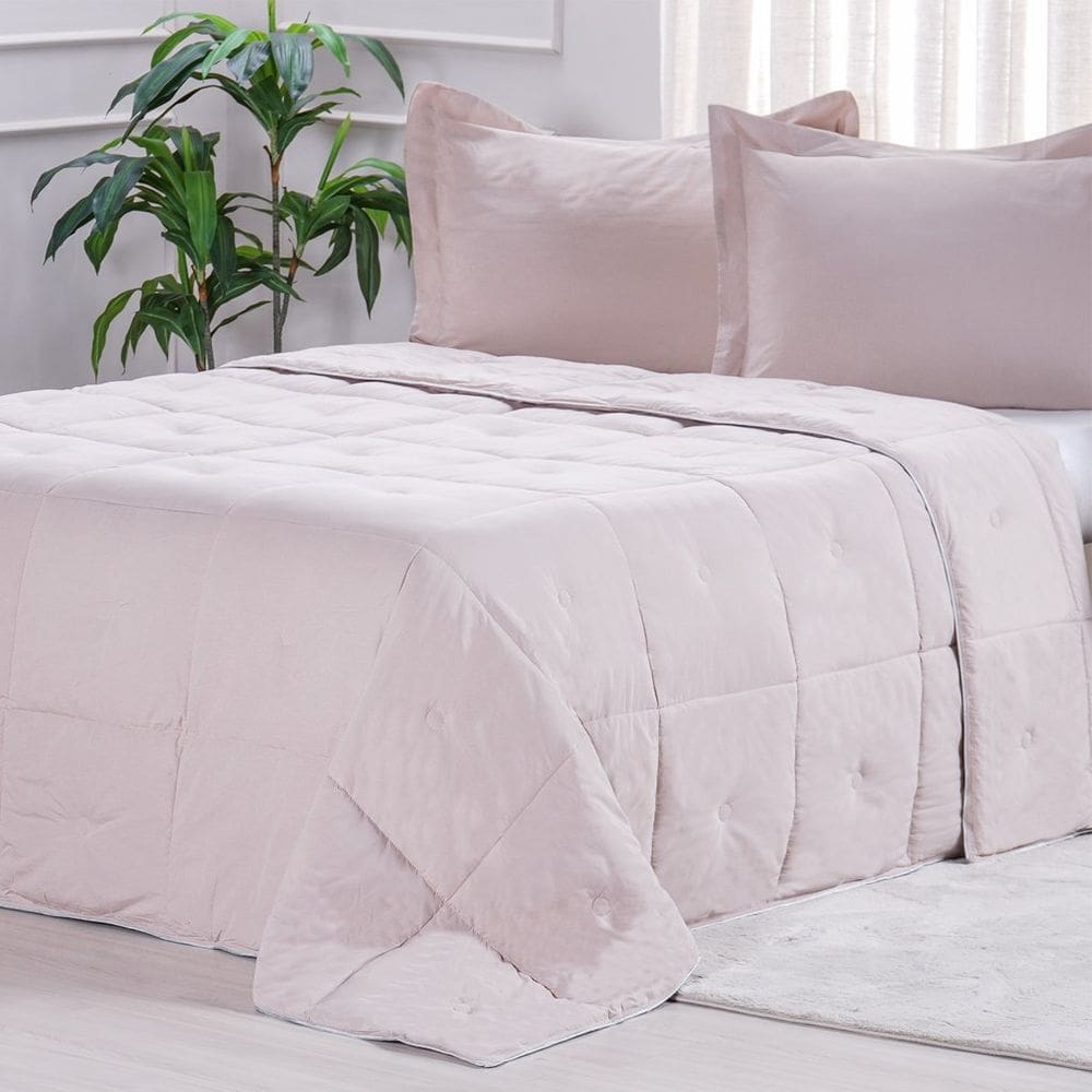 Edredom Casal Toque de Plumas 260 Fios New 180x220cm Tessi