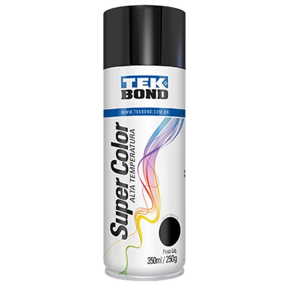 Tinta Spray Tekbond Alta Temperatura Preto Brilhante 350ml