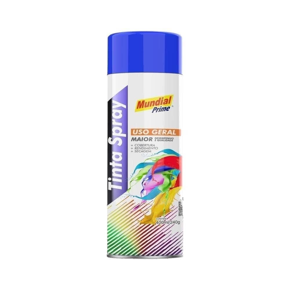 Tinta Spray Mundial Prime uso Geral Azul Bandeira 400ml