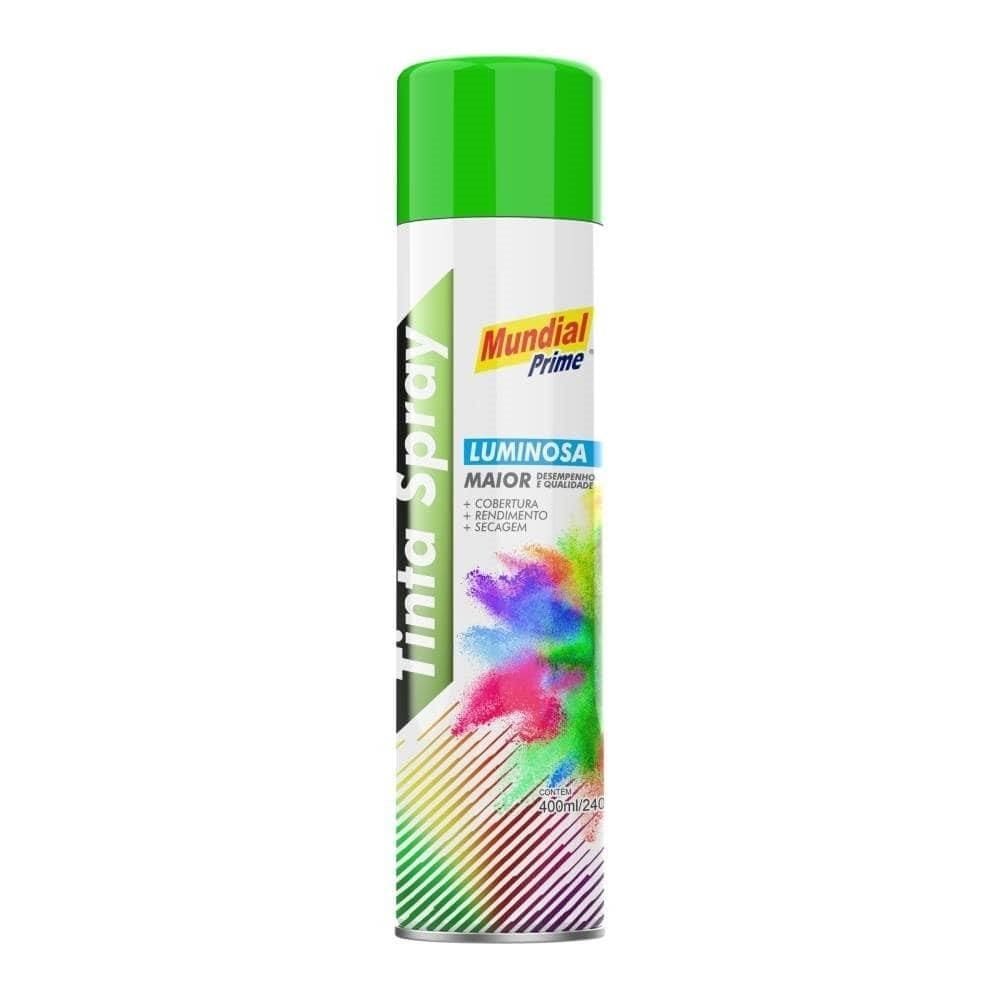 Tinta Spray Mundial Prime Luminosa Verde 400ml