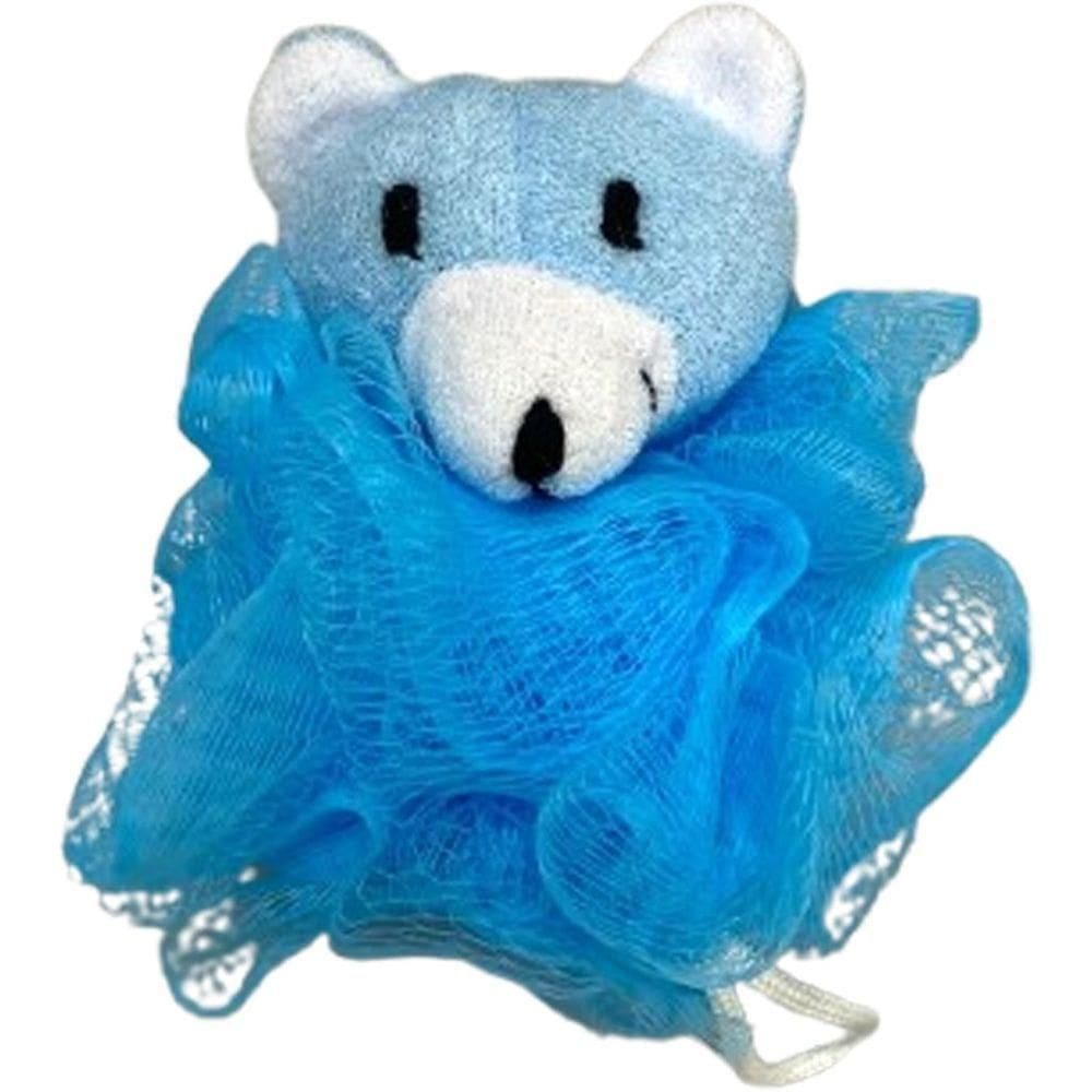 Esponja De Banho Infantil 10cm 100%poliéster Azul