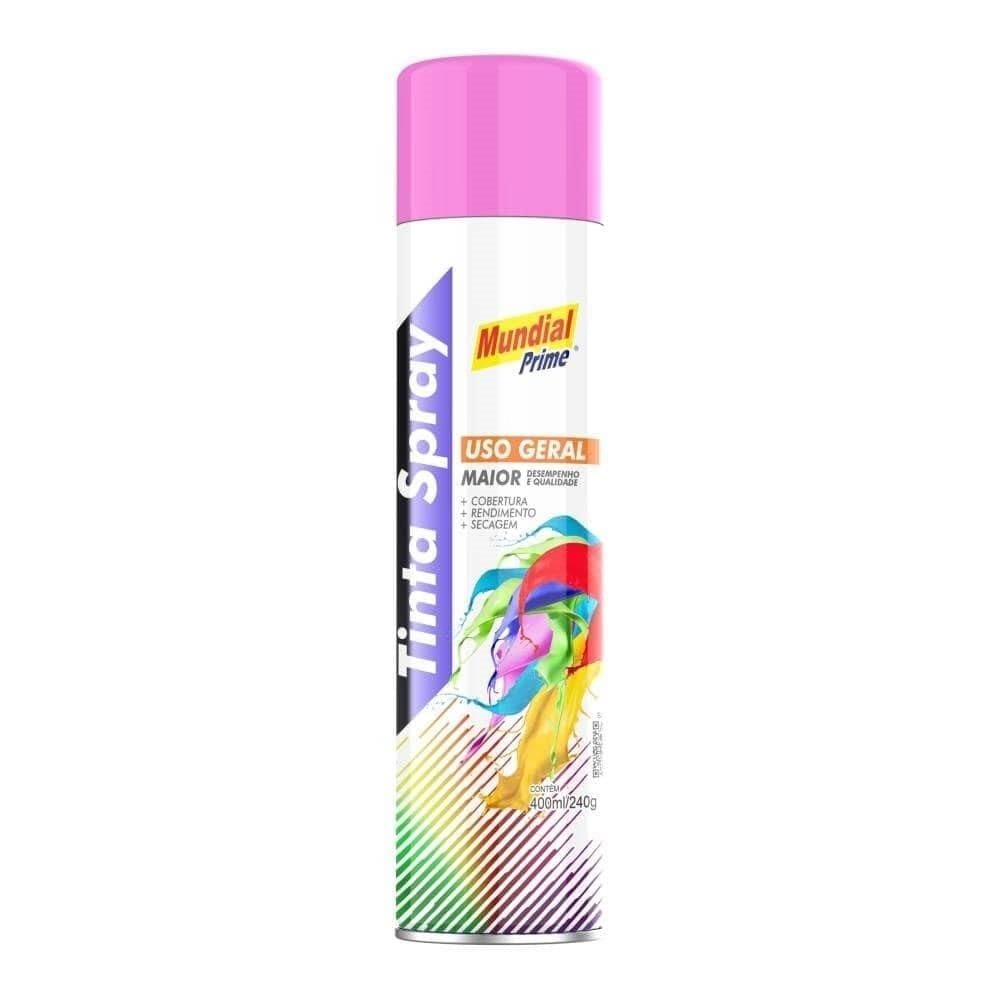 Tinta Spray Mundial Prime Uso Geral Rosa 400ml