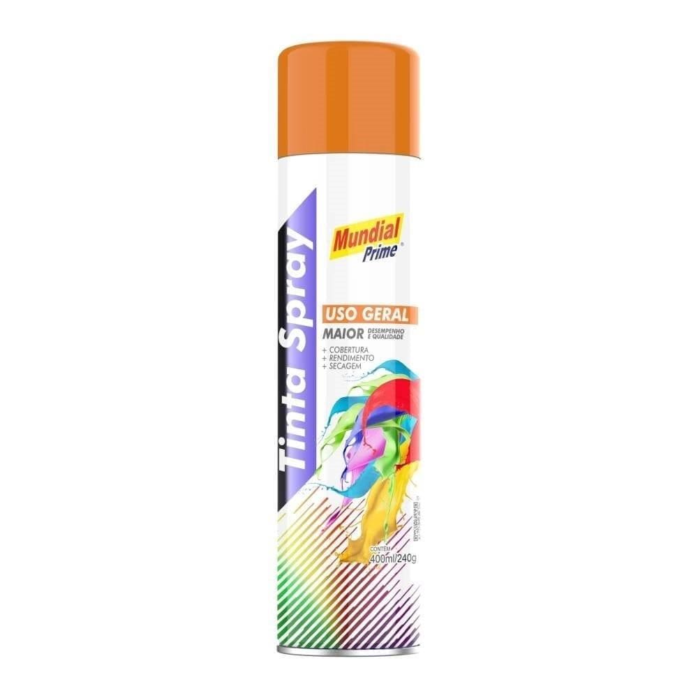 Tinta Spray Mundial Prime Uso Geral Laranja 400ml