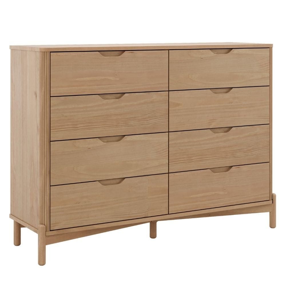 Comoda Madeira Macica Taeda 8 Gavetas 138 cm 3302U Festra