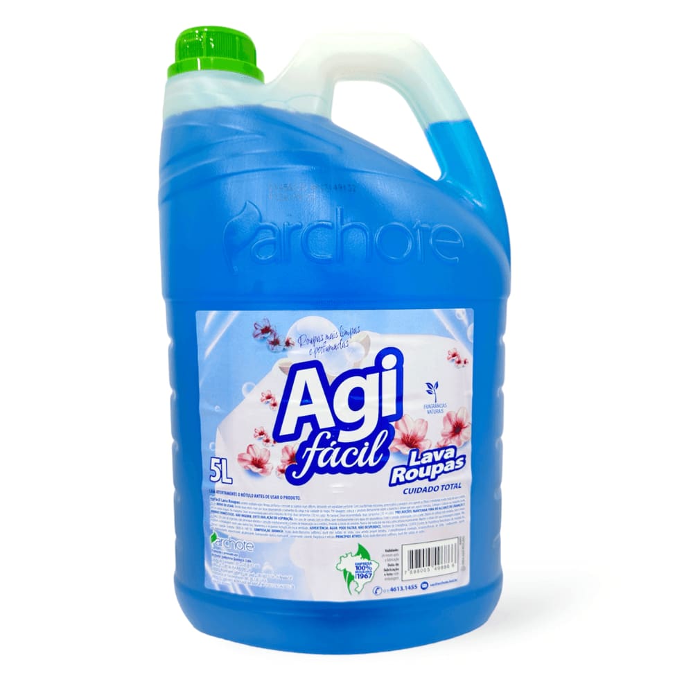 Lava Roupas Líquido Agifácil Cuidado Total 5 Litros