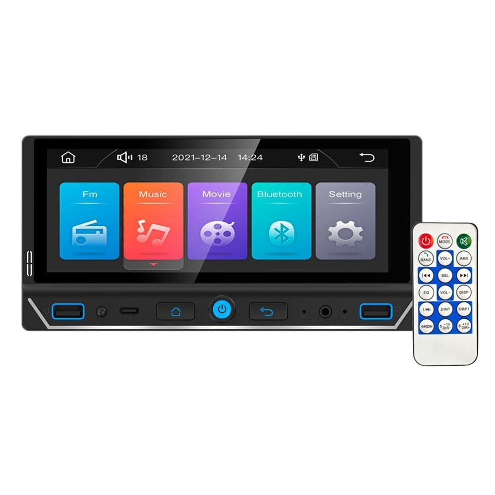 Multimídia MP5 S10 1996 até 2011 Tela 6.86” Polegadas 1 Din Carplay e Android Auto Sem Fio - Roadstar RS-686BR Pro Line