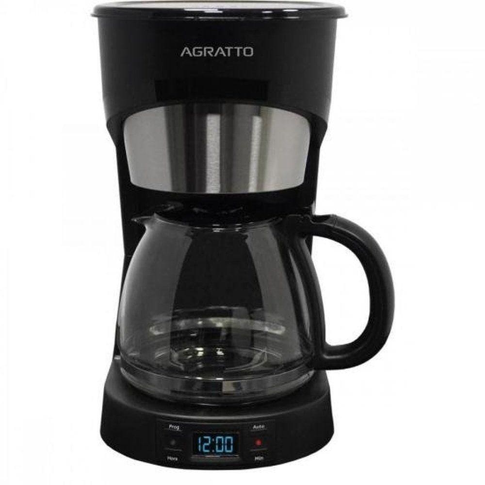 Cafeteira Elétrica Programável Agratto Aroma em Vidro 38 Xícaras Preta 110V
