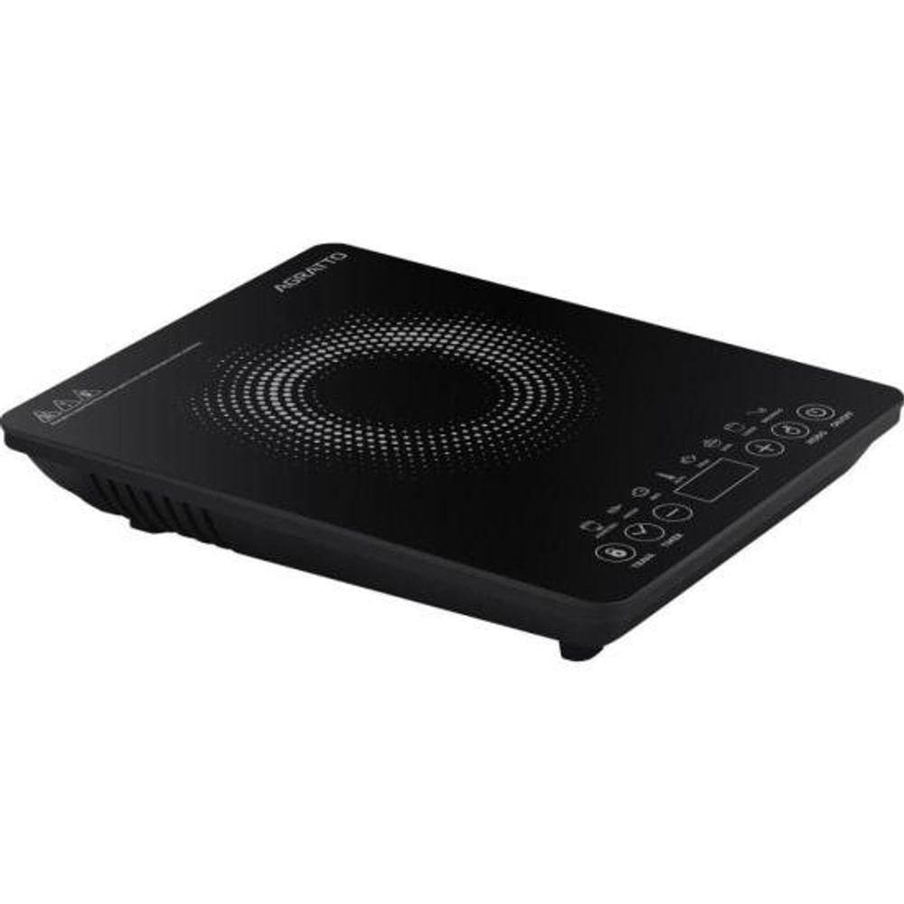 Cooktop de Indução Agratto Portátil 1 Boca Vitrocerâmico Painel Digital Touch Preto 220V