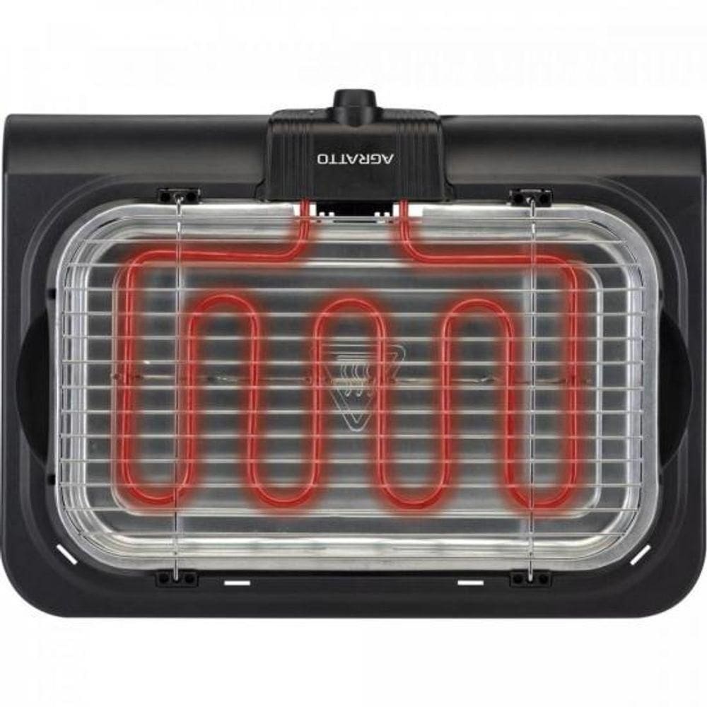 Churrasqueira Elétrica Portátil Agratto CH2-02 Mr.Cheff 2000W Preto 220V