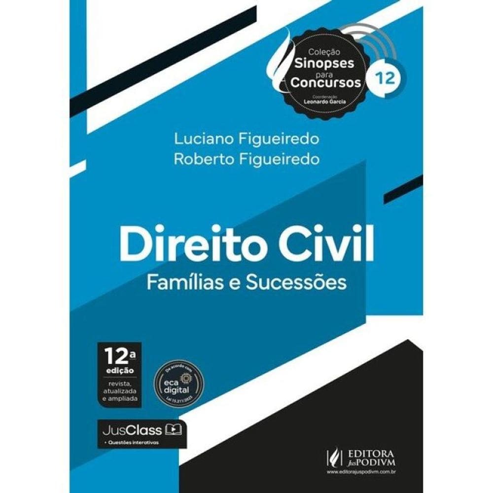 Direito Civil - Famílias E Sucessões - Sinopses Para Concursos - 2026 - Vol. 12