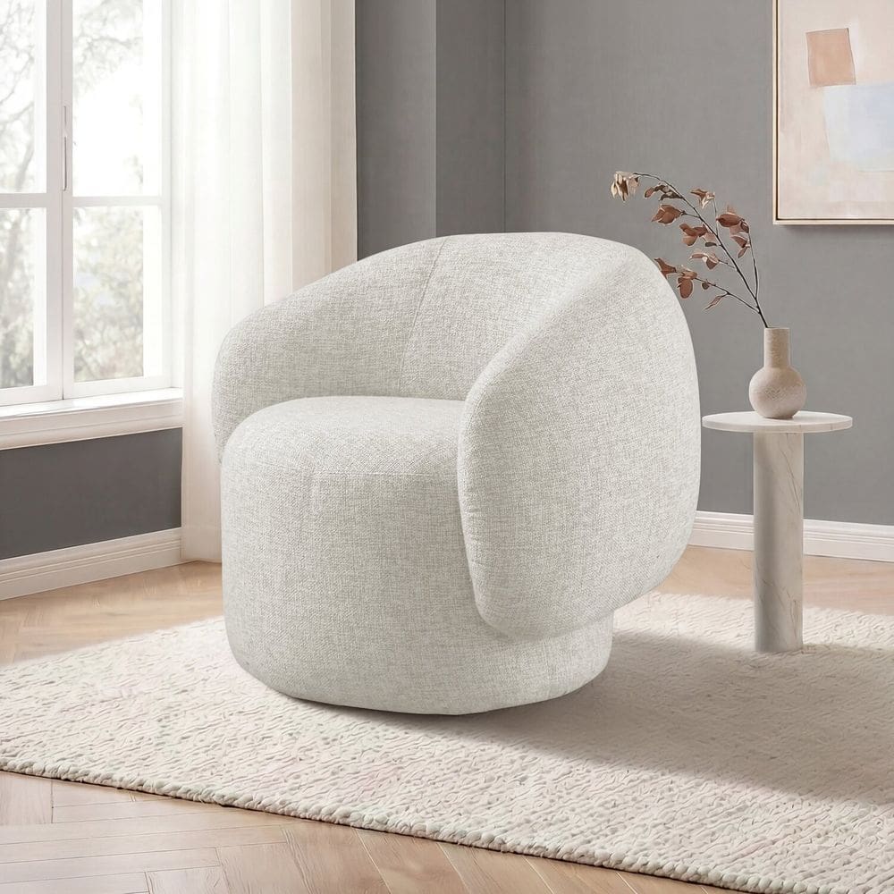 Poltrona Base Fixa e Estofada Ivy Espresso Móveis Bege Claro