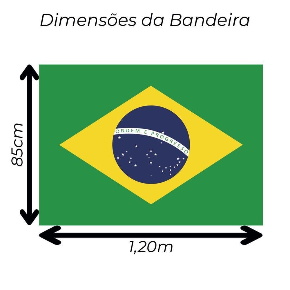 Bandeira Do Brasil Grande 120cm X 85cm Oficial Seleção Copa Do Mundo Em Cetim Brilhante Estampado