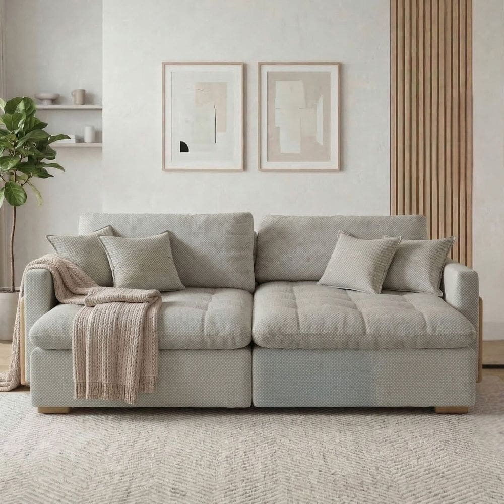 Sofá-cama 4 Lugares Retrátil Reclinável 260cm Atena Cinza