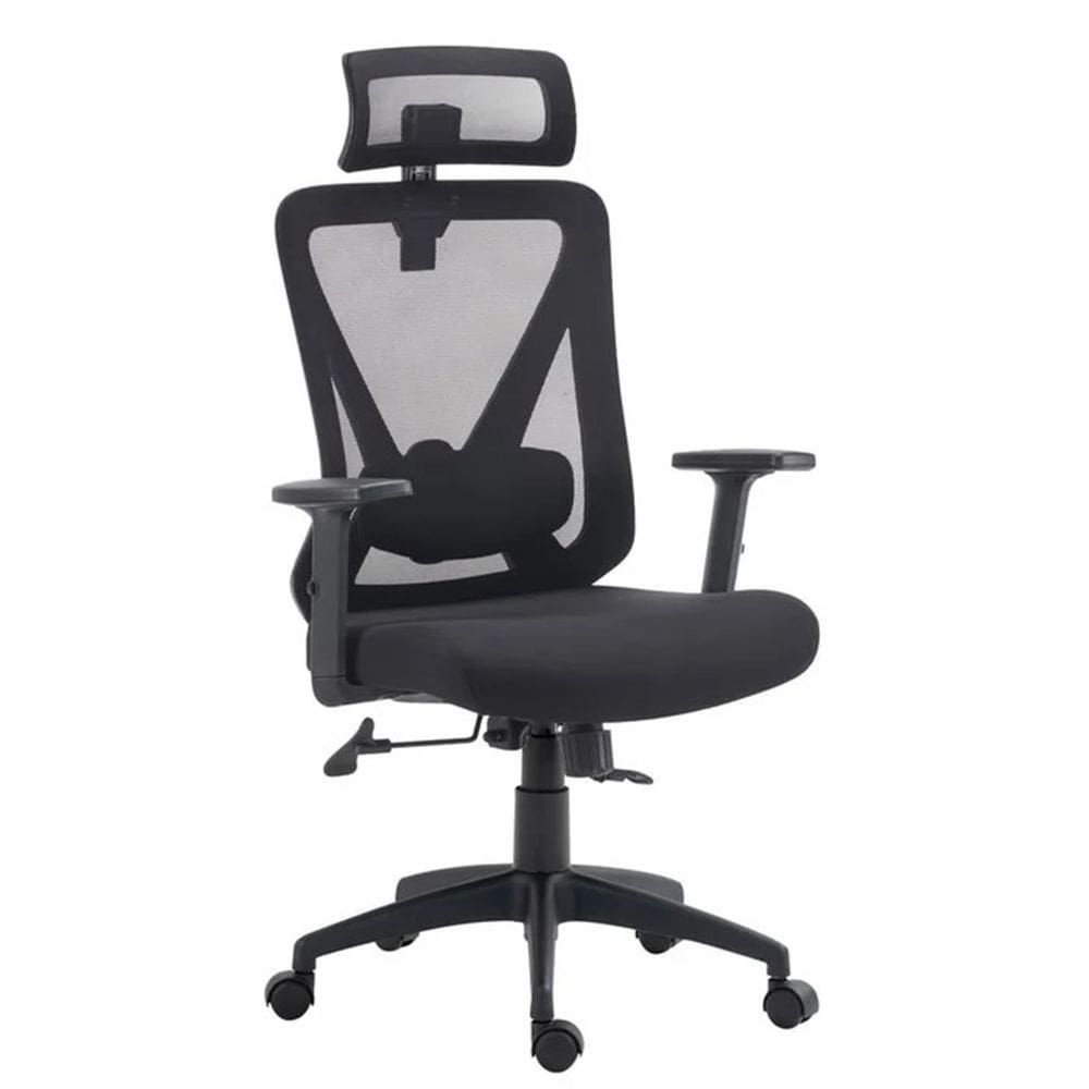 Cadeira Escritório Ergonômica Giratoria Confortável Suporta 150 Kg Preta Viper Pro Office Innovation