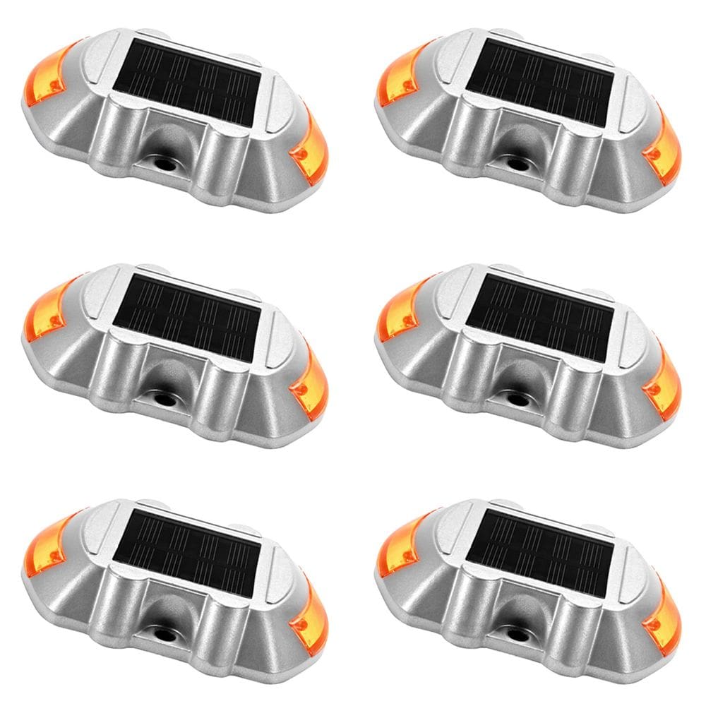 Tacha Sinalizadora Viaria Solar Kit 6 Uni Rodovia Estrada Transito Obra Sinalizacao Iluminacao Pavimentacao