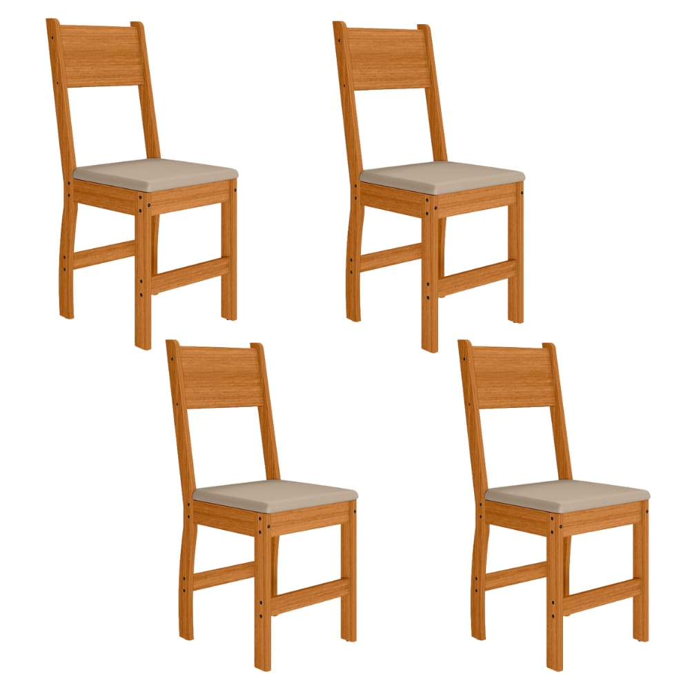 Kit 2 Cadeiras Estofadas Para Mesa Sala de Jantar Reforçada