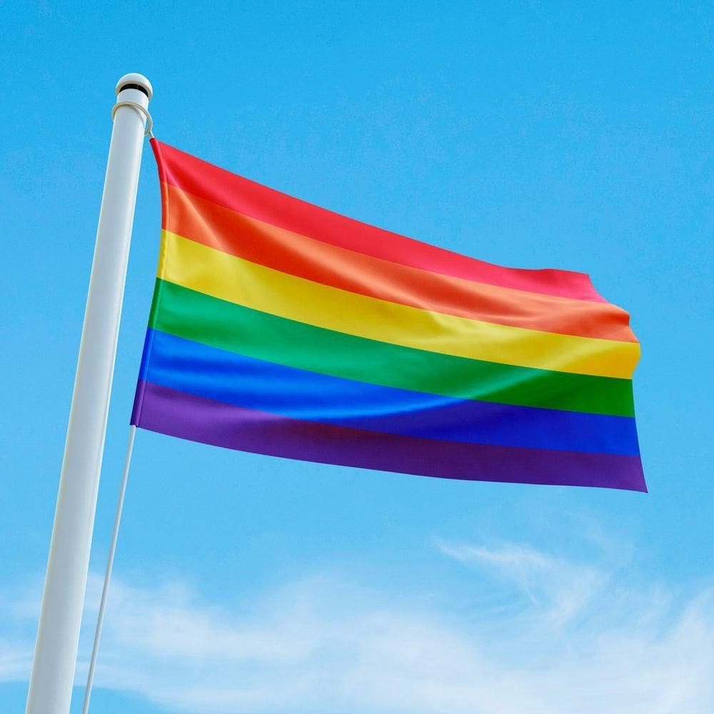 Bandeira Avulsa Orgulho Lgbt Cores Em Cetim Brilhante - Tamanho Grande 1,20m X 85cm Cor Lgbt