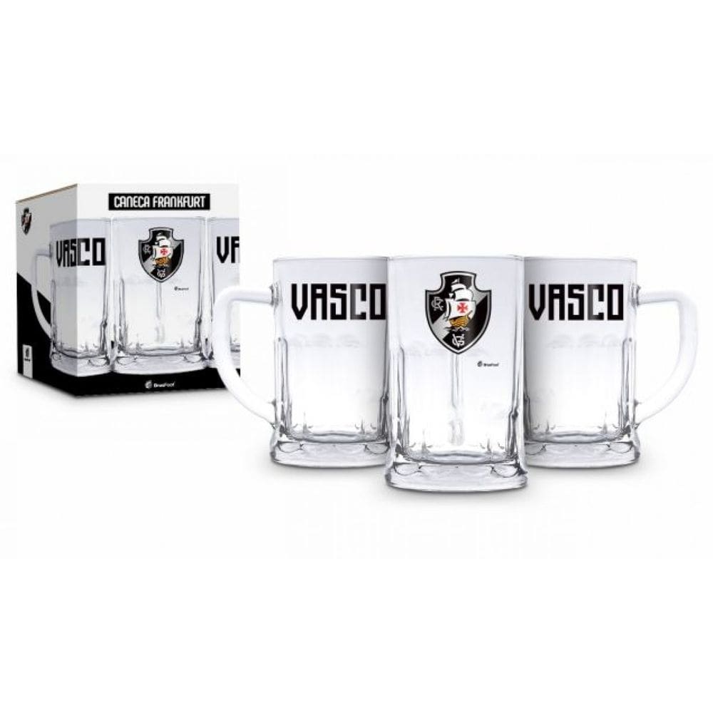 Caneca Chopp de Vidro Vasco - 565ml - Brasfoot