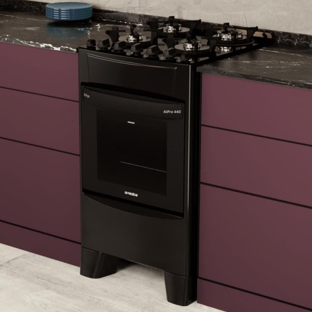 Fogão 4 Bocas a Gás/Elétrico com AirFryer 127V Alpro 440 Realce CR231