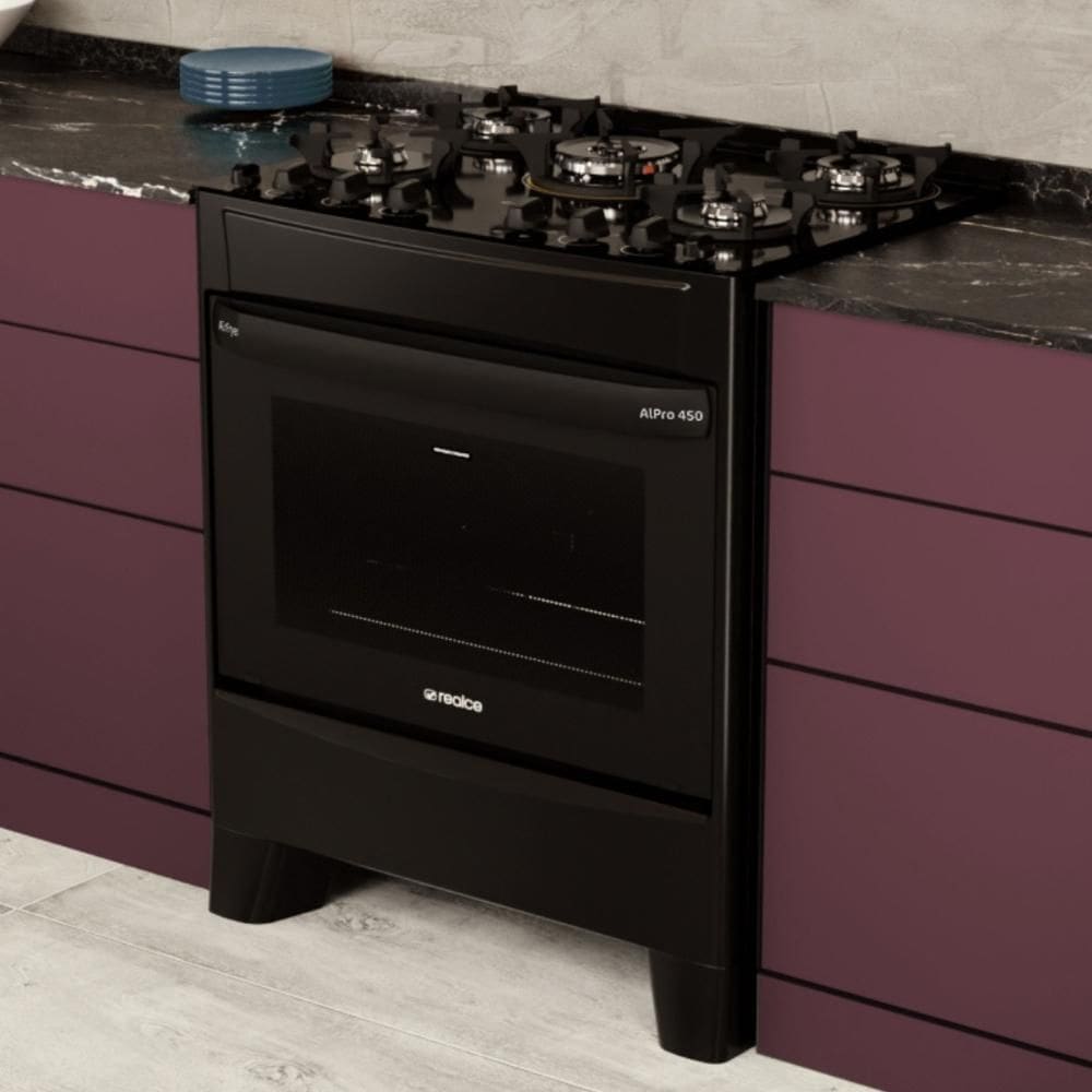 Fogão 5 Bocas a Gás/Elétrico com AirFryer 127V Alpro 450 Realce CR233