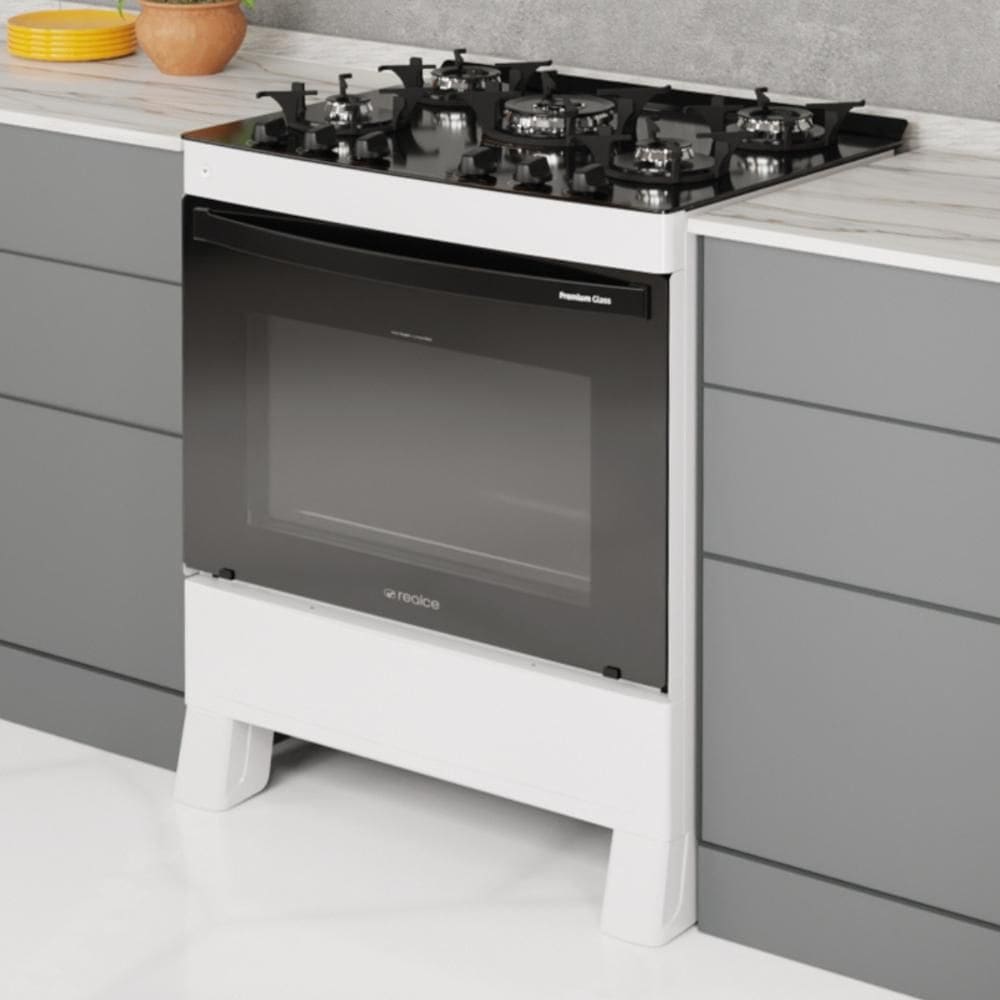 Fogão 5 Bocas a Gás Bivolt Premium Glass Realce CR230