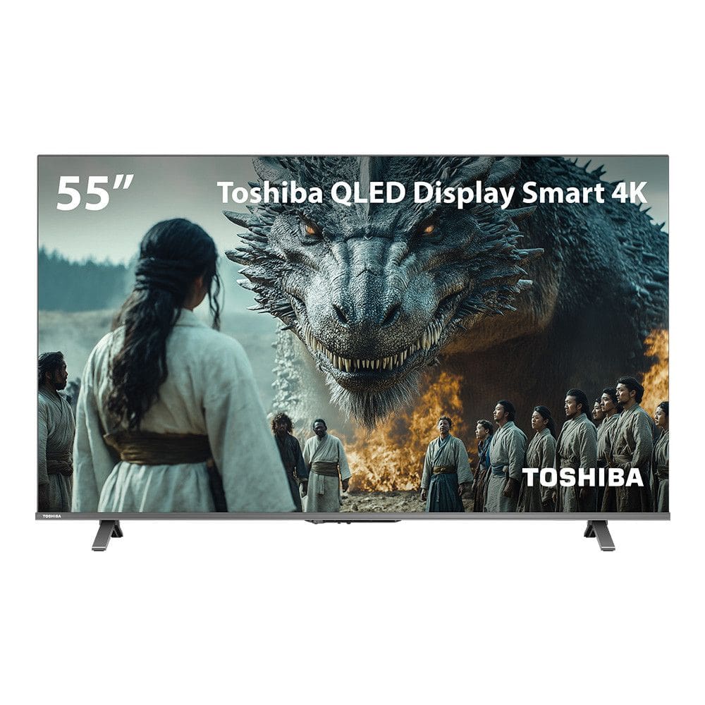 Smart TV QLED 55 4K Toshiba Google TV 3HDMI 2USB Wi-Fi