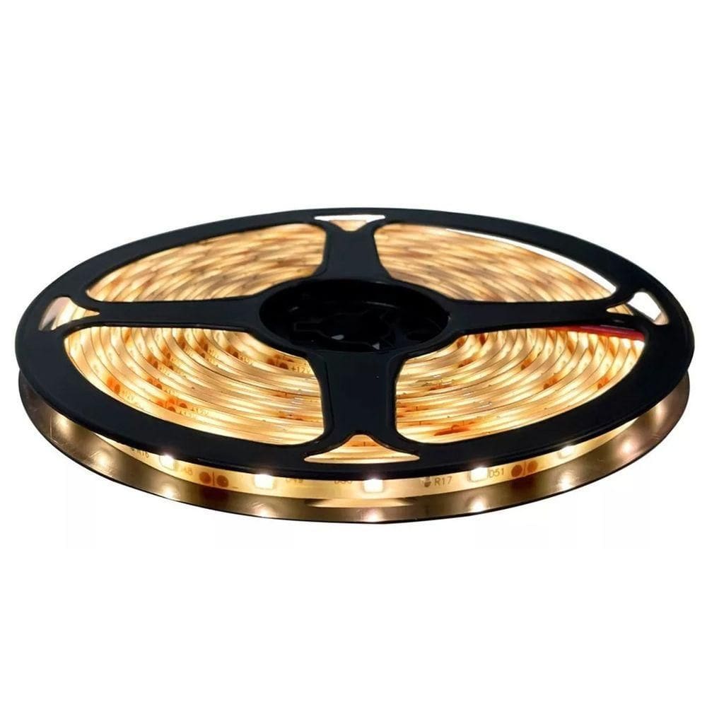 Fita Led Rolo 5m 300 Leds Silicone Iluminação Decoração | Ilumine Sua Casa Com Estilo E Praticidade Branco Quente