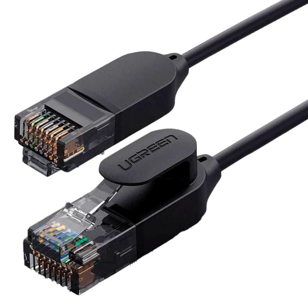 Cabo de Rede Ethernet de Alta Velocidade RJ45 Ugreen CAT6 UTP Macho 5 Metros Preto (70654)