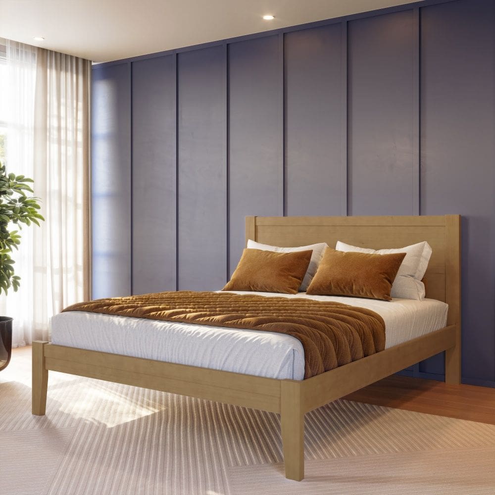 Cama Queen 2809FN Topázio Retrô Rústico Madeira Maciça Freijó Finestra