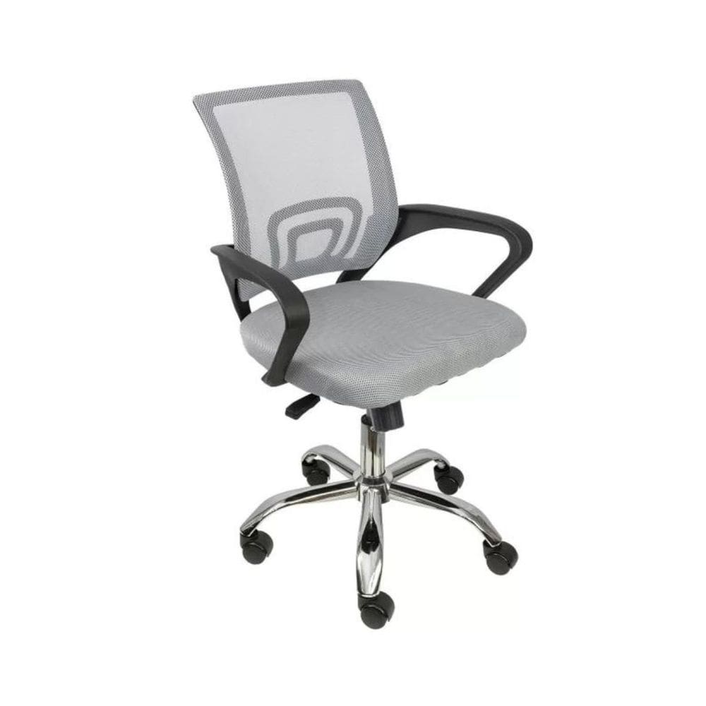 Cadeira de Escritório Oficial Begônia Tela Mesh Cinza