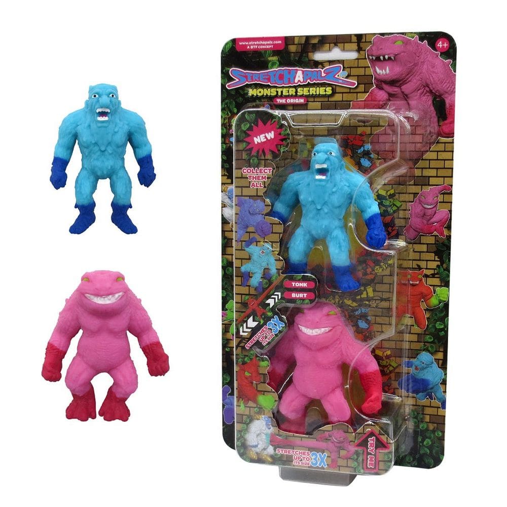 2 Mini Bonecos Elásticos Tonk E Burt - Stretchapalz