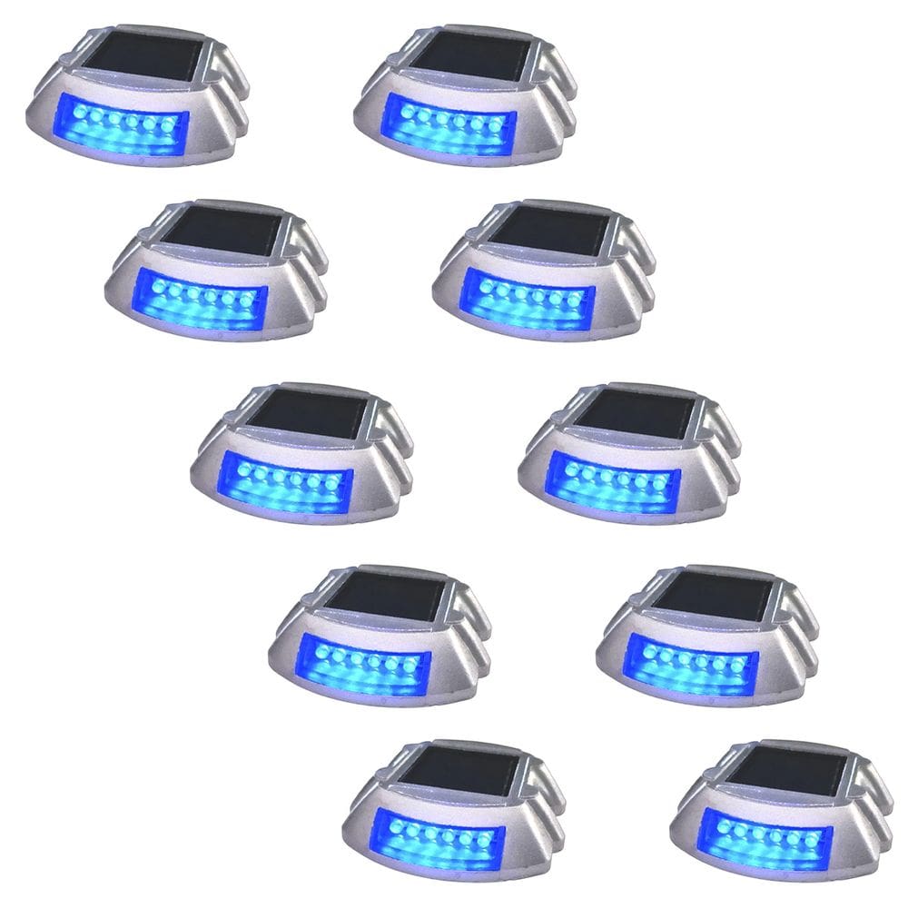 Tacha Sinalizacao Solar Olho De Gato Kit 10 Uni Seguranca Rodovia Estrada Avenida Obra Iluminacao Pista