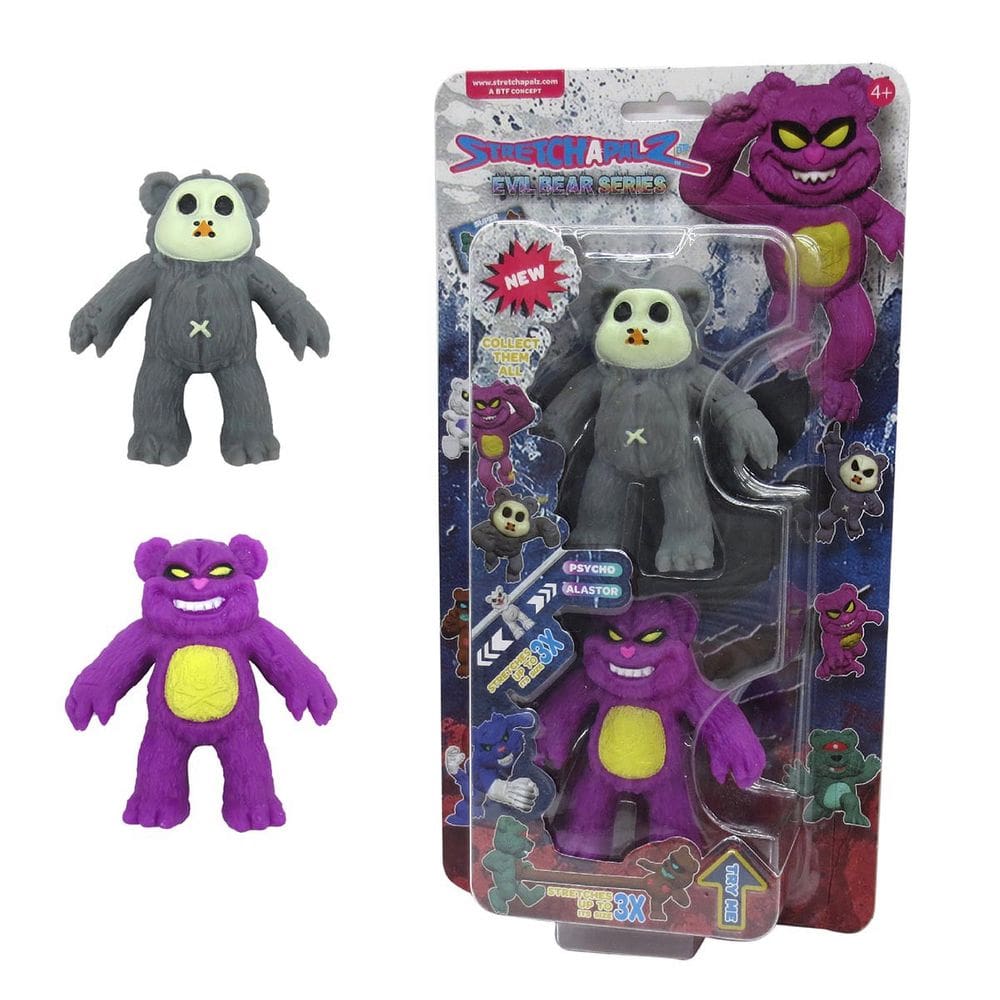 2 Mini Bonecos Elásticos Psycho E Alastor - Stretchapalz