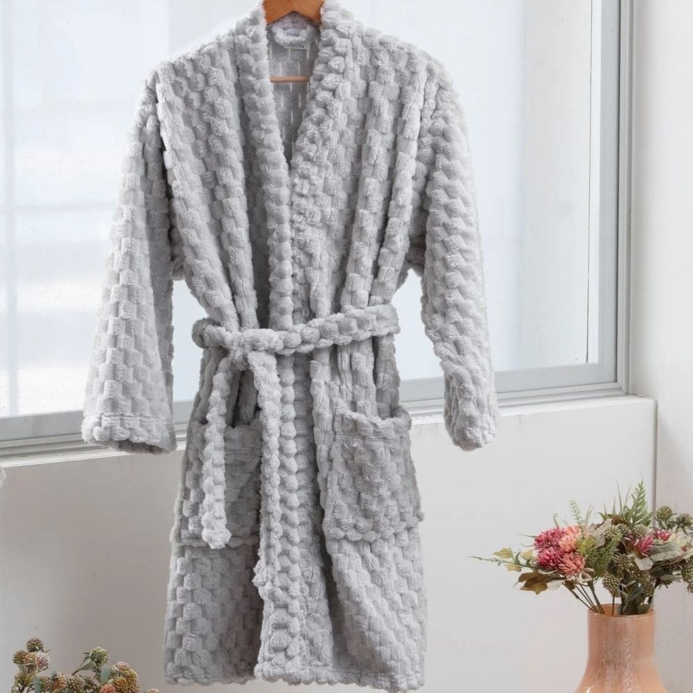 Roupão De Plush Peluciado Zurich G - Kacyumara - Prata