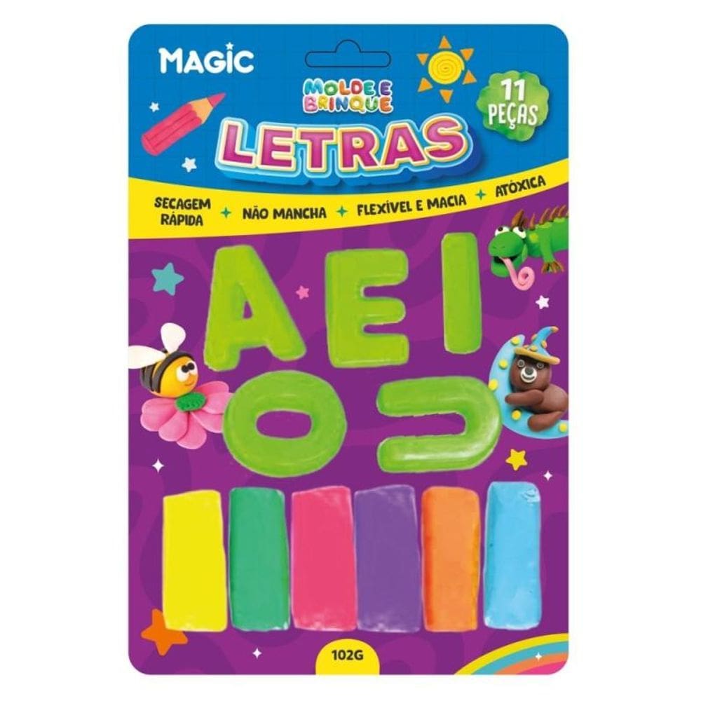Molde e brinque 11 peças - letras