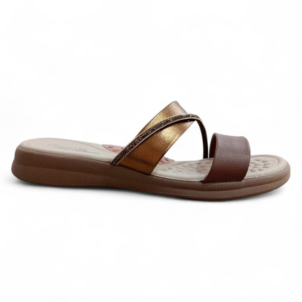 Chinelo Slide Modare Conforto Brilho Metalizado 7174.115