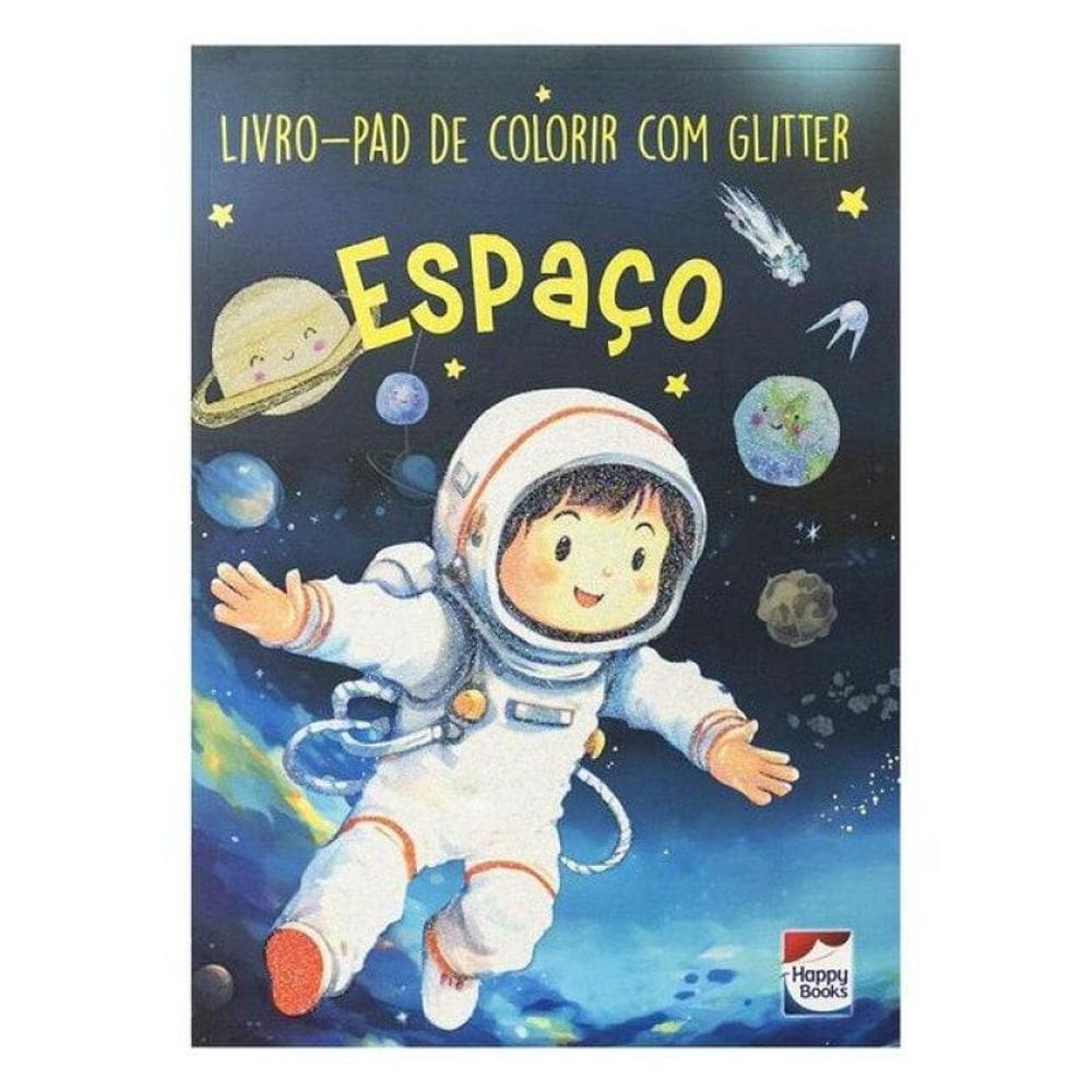 Livro-Pad De Colorir Com Glitter: Espaço