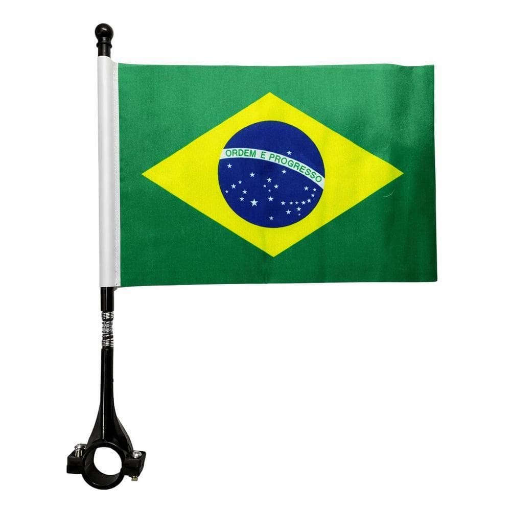 Bandeira do Brasil C/ Suporte P/ Moto 14x20 FBA0214 - Wincy