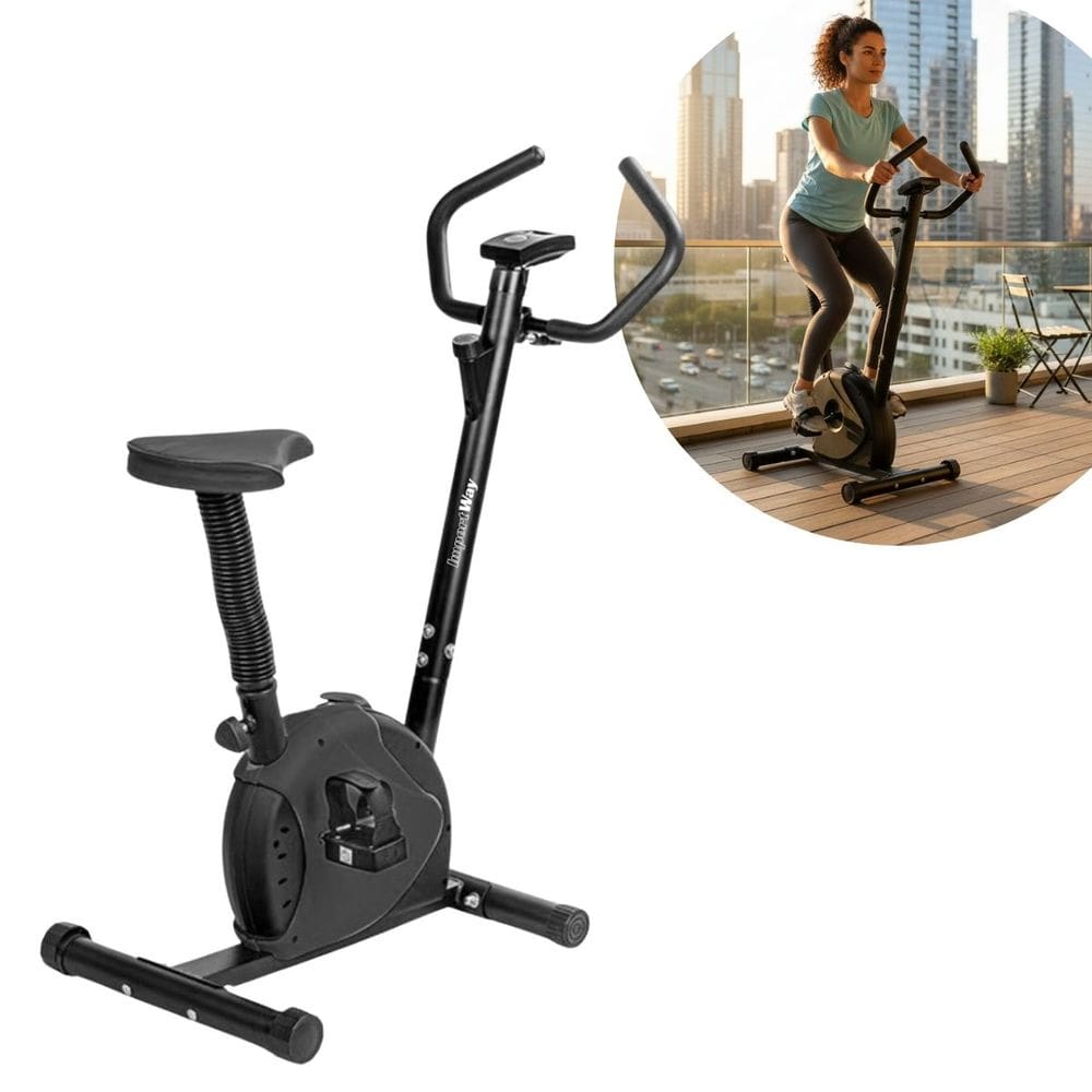 Bicicleta Ergométrica Vertical Mecânica Suporta 120 Kg com Display Importway Iwf017