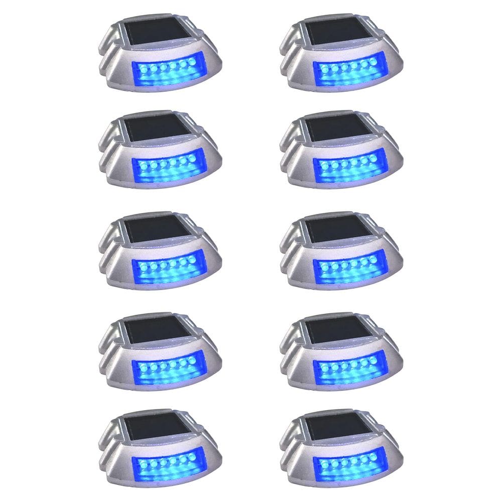 Tacha Solar Olho de Gato Kit 10 Uni Sinalizacao Viaria Estrada Rodovia Transito Obra Iluminaçao Seguranca Automotivo