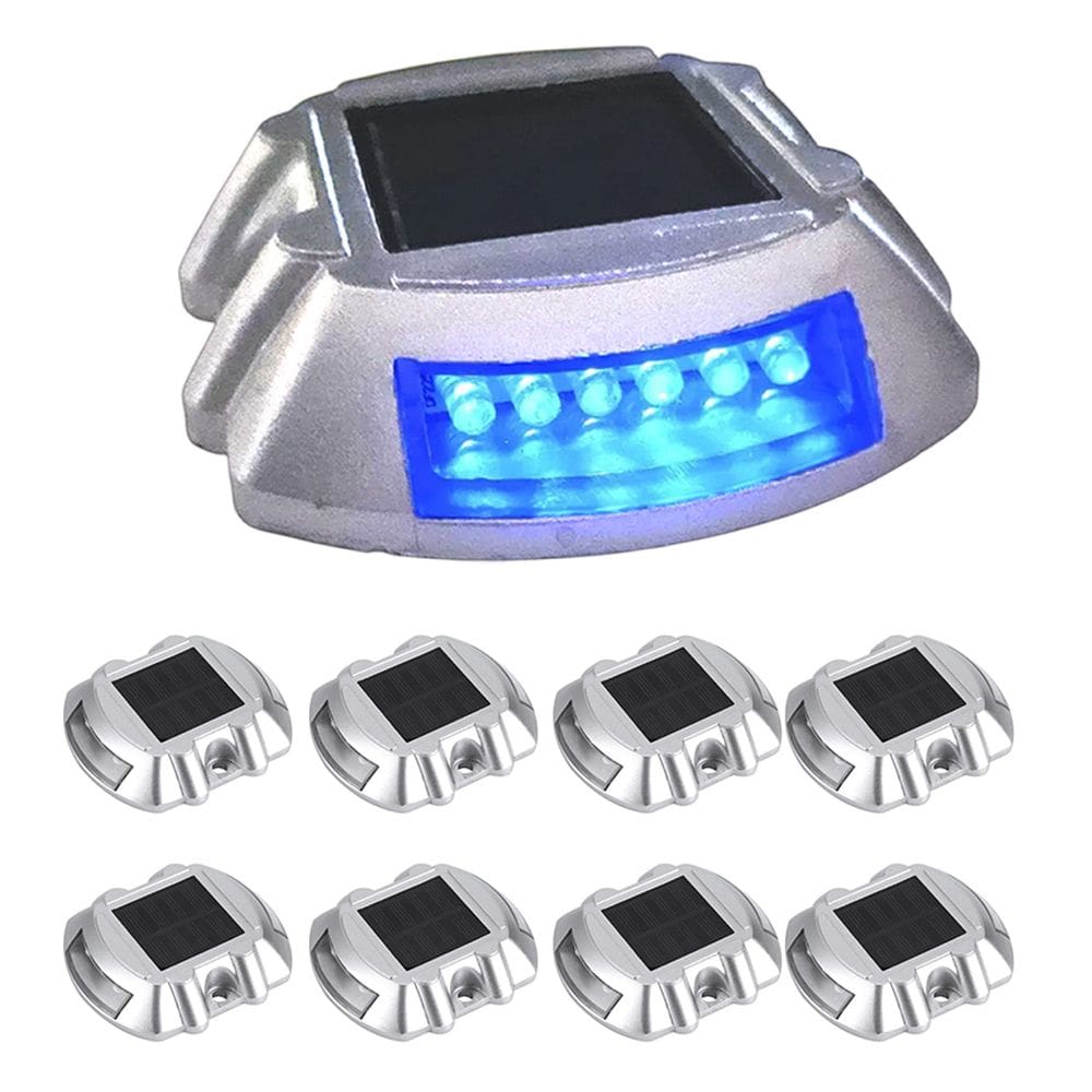 Tacha Solar Viaria Kit 8 Uni Sinalizacao Olho de Gato Rua Estrada Obra Rodovia Pista Veiculos Pavimentacao