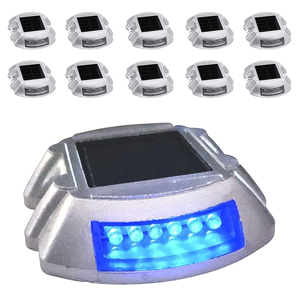 Tacha Solar Viaria Olho de Gato Kit 10 Uni Sinalizador Refletivo Estrada Rodovia Avenida Trafego Iluminacao Seguranca