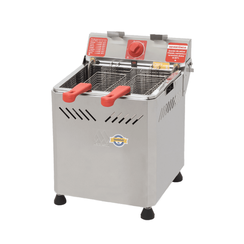 Fritadeira Elétrica de Mesa Água e Óleo 25L 1 Cuba Inox 5000W Marchesoni FT.2.252 220v