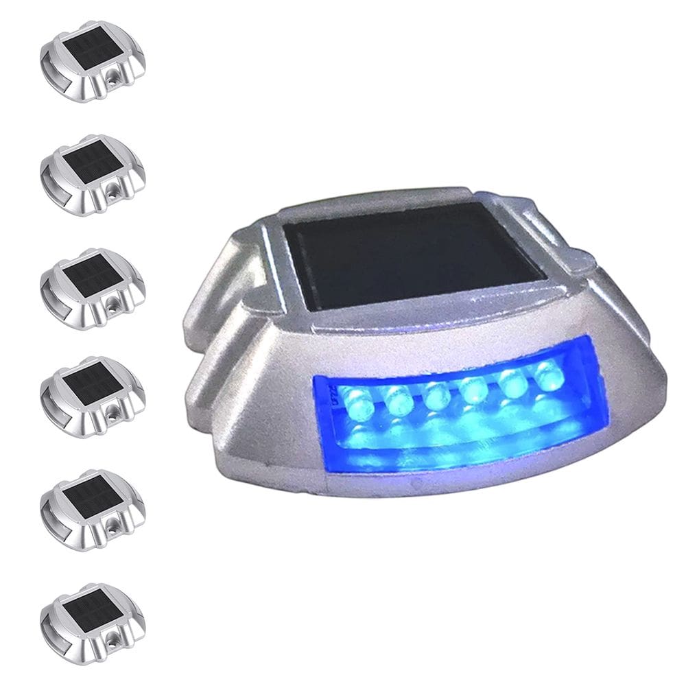 Tacha Sinalizacao Solar Olho De Gato Kit 6 Uni Seguranca Rodovia Estrada Avenida Obra Iluminacao Pista