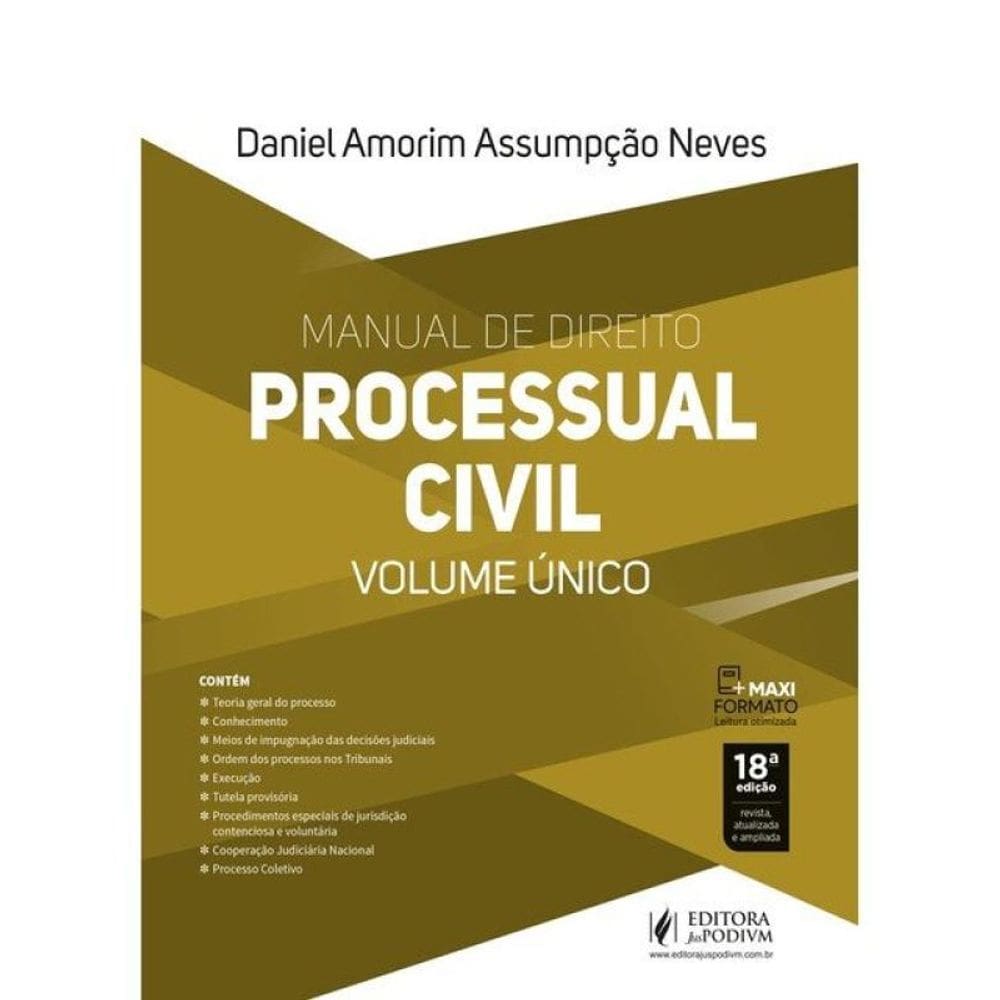 Manual De Direito Processual Civil - Volume Único - 2026