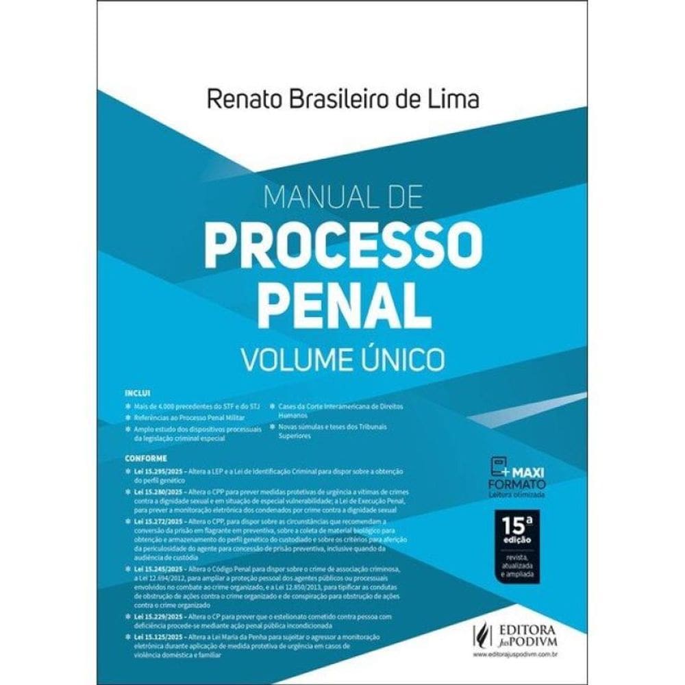 Manual De Processo Penal - Volume Único - 2026