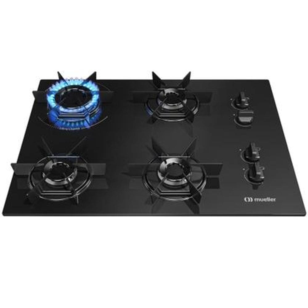 Fogão Cooktop de Indução Mueller 4 Bocas MCG4BB Mesa de Vidro Ultra Chama Bivolt