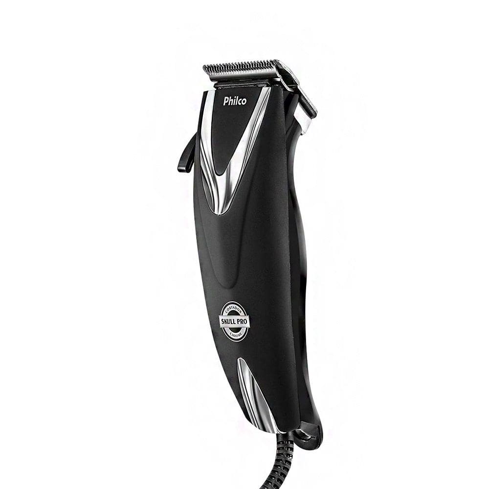 Cortador de Cabelos Philco PCR12CR Skull Pro Chrome com 9 Acessórios 18W Preto