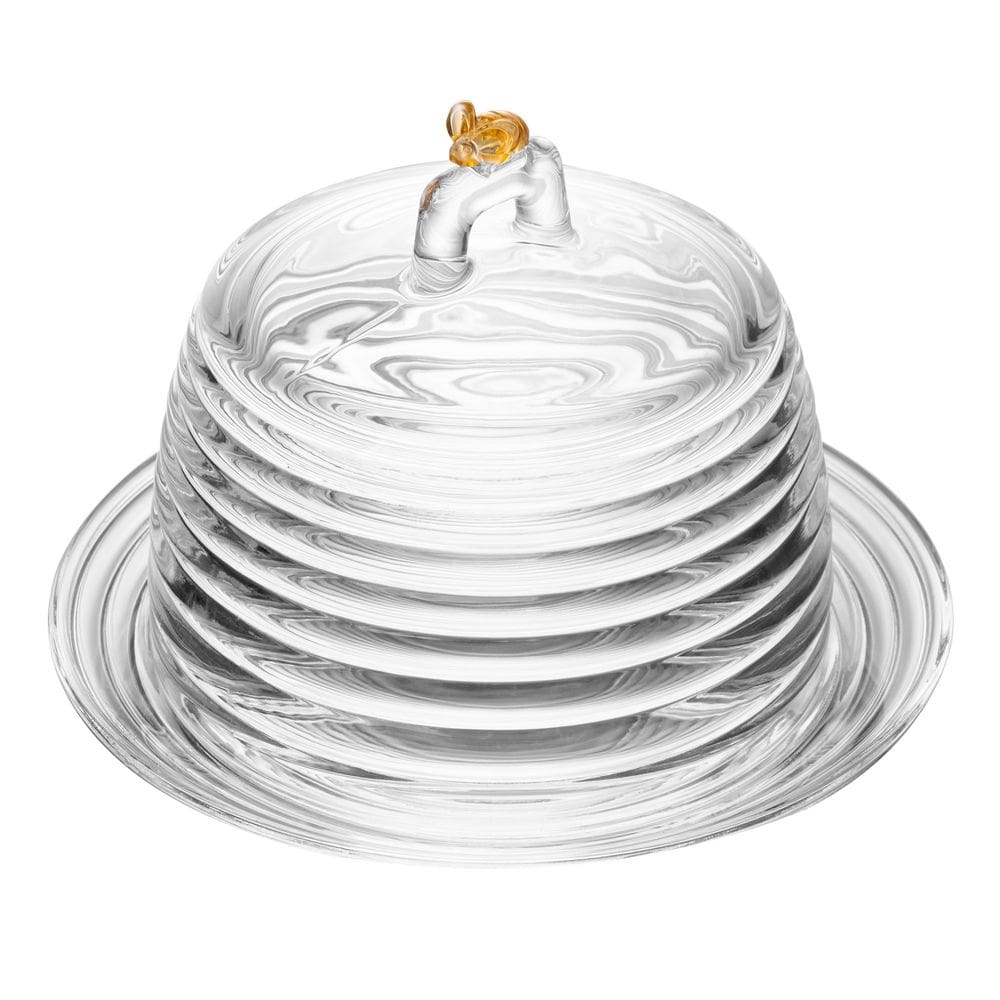 Queijeira Little Bee Abelha 19cm x 19cm x 13,5cm Cristal Tra
