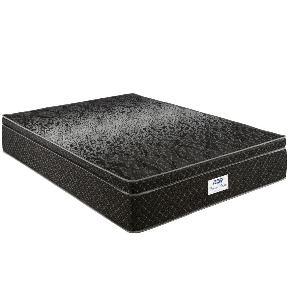 Colchão De Casal King Gazin Em Molas Ensacadas Individualmente Com Espuma D33 Altura De 32 Cm Largura De 193 Cm Preto